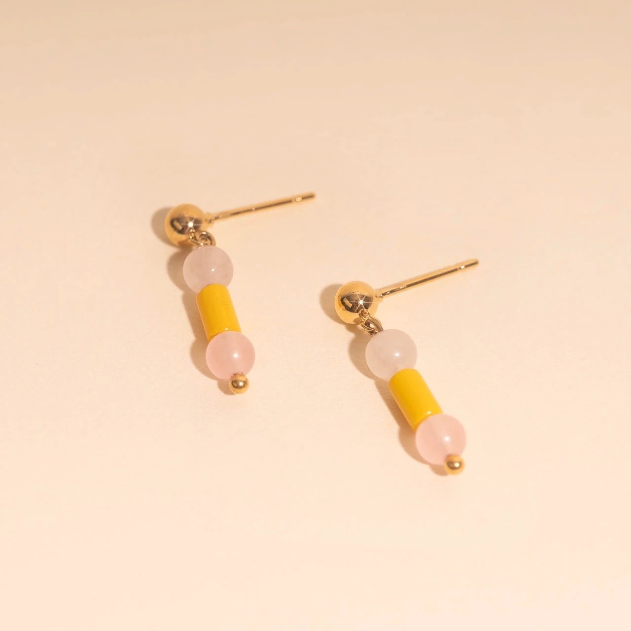 Spring Bead Drop Stud Earrings by Oh Clementine