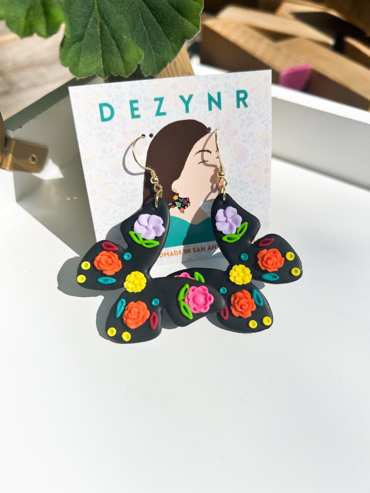 Spring Butterfly in Black Earrings La Vie Bien Spring Butterfly in Black