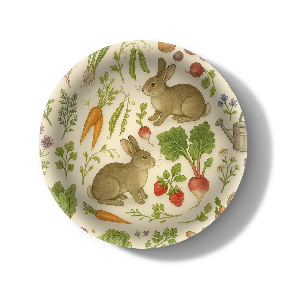 Spring Garden Decorative Birchwood Tray - Mini Round - Set of 2 La Vie Bien Spring Garden Decorative Birchwood Tray - Mini Round - Set of 2