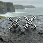 Springtide Irish Saint Brigid's Cross Earrings Post Earrings La Vie Bien Springtide Irish Saint Brigid's Cross Earrings