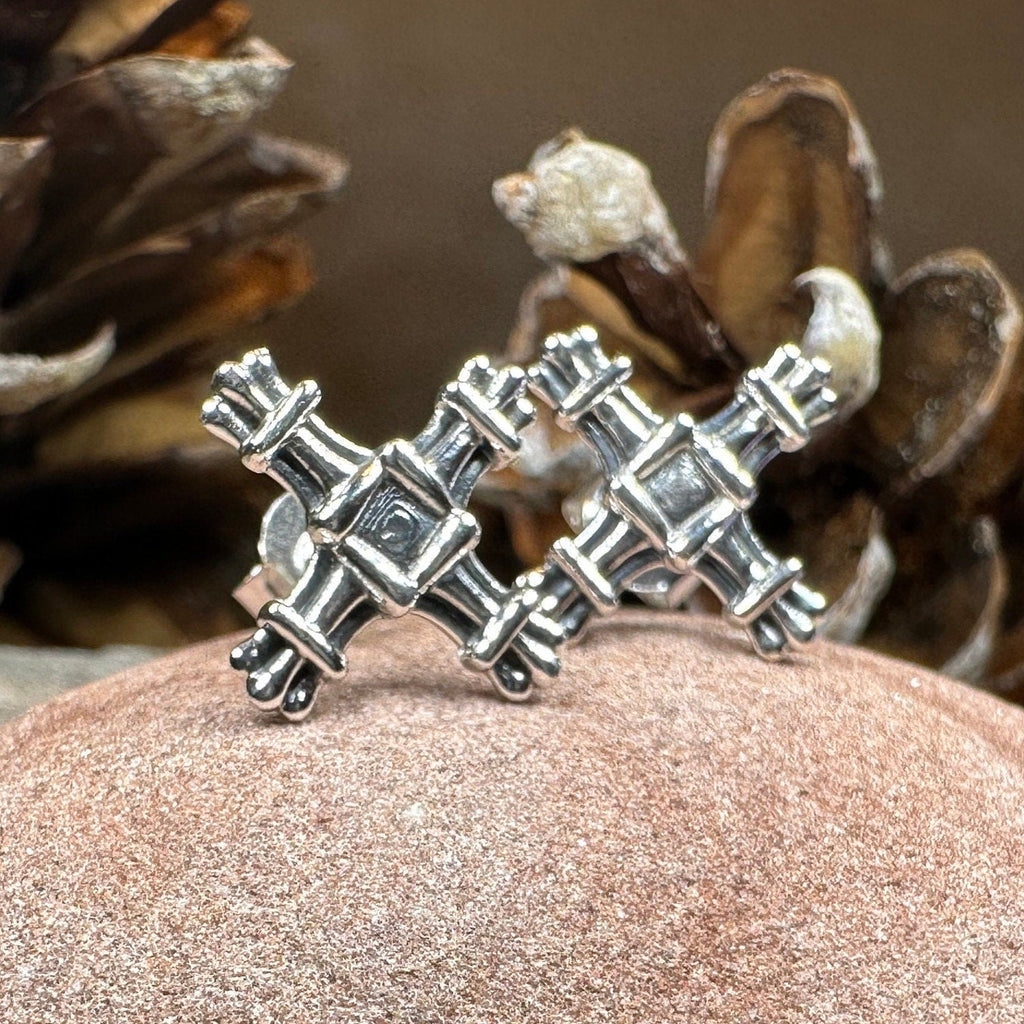 Springtide Irish Saint Brigid's Cross Earrings Post Earrings La Vie Bien Springtide Irish Saint Brigid's Cross Earrings