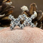 Springtide Irish Saint Brigid's Cross Earrings Post Earrings La Vie Bien Springtide Irish Saint Brigid's Cross Earrings