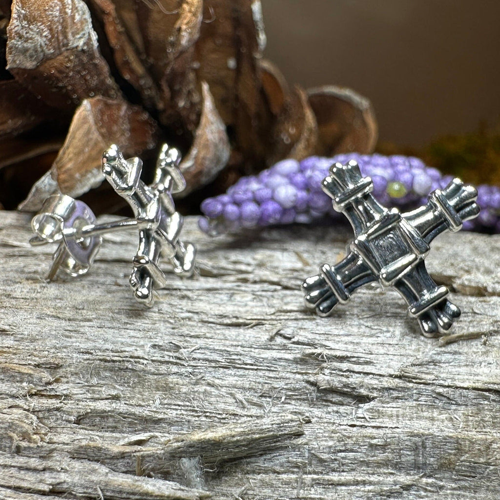 Springtide Irish Saint Brigid's Cross Earrings Post Earrings La Vie Bien Springtide Irish Saint Brigid's Cross Earrings