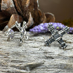 Springtide Irish Saint Brigid's Cross Earrings Post Earrings La Vie Bien Springtide Irish Saint Brigid's Cross Earrings