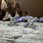 Springtide Irish Saint Brigid's Cross Earrings Post Earrings La Vie Bien Springtide Irish Saint Brigid's Cross Earrings