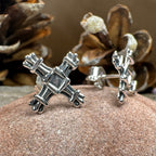 Springtide Irish Saint Brigid's Cross Earrings Post Earrings La Vie Bien Springtide Irish Saint Brigid's Cross Earrings