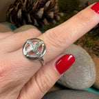 Springtide Irish Saint Brigid's Cross Ring in Sterling Silver Ring La Vie Bien Springtide Irish Saint Brigid's Cross Ring in Sterling Silver