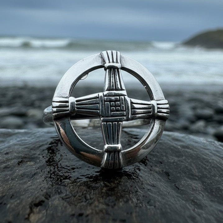 Springtide Irish Saint Brigid's Cross Ring in Sterling Silver Ring La Vie Bien Springtide Irish Saint Brigid's Cross Ring in Sterling Silver