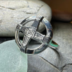 Springtide Irish Saint Brigid's Cross Ring in Sterling Silver Ring La Vie Bien Springtide Irish Saint Brigid's Cross Ring in Sterling Silver
