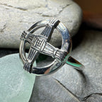 Springtide Irish Saint Brigid's Cross Ring in Sterling Silver Ring La Vie Bien Springtide Irish Saint Brigid's Cross Ring in Sterling Silver