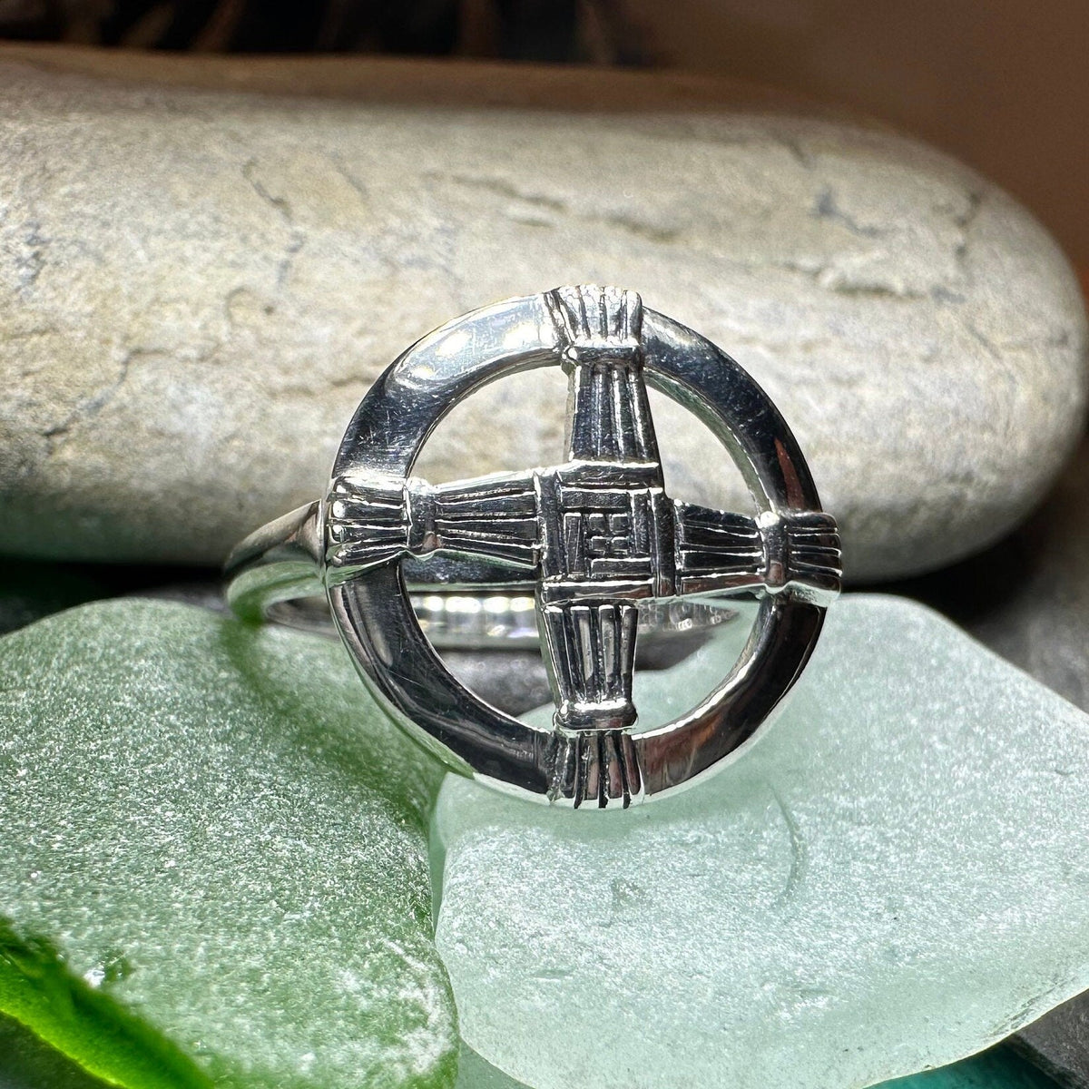 Springtide Irish Saint Brigid's Cross Ring in Sterling Silver Ring La Vie Bien Springtide Irish Saint Brigid's Cross Ring in Sterling Silver