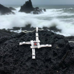 Springtime Irish Saint Brigid's Cross Necklace in Sterling Silver Pendant La Vie Bien Springtime Irish Saint Brigid's Cross Necklace in Sterling Silver