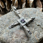 Springtime Irish Saint Brigid's Cross Necklace in Sterling Silver Pendant La Vie Bien Springtime Irish Saint Brigid's Cross Necklace in Sterling Silver