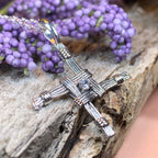 Springtime Irish Saint Brigid's Cross Necklace in Sterling Silver Pendant La Vie Bien Springtime Irish Saint Brigid's Cross Necklace in Sterling Silver