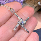 Springtime Irish Saint Brigid's Cross Necklace in Sterling Silver Pendant La Vie Bien Springtime Irish Saint Brigid's Cross Necklace in Sterling Silver