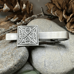 Square Celtic Trinity Knot Tie Bar for Men Tie Bar La Vie Bien Square Celtic Trinity Knot Tie Bar for Men