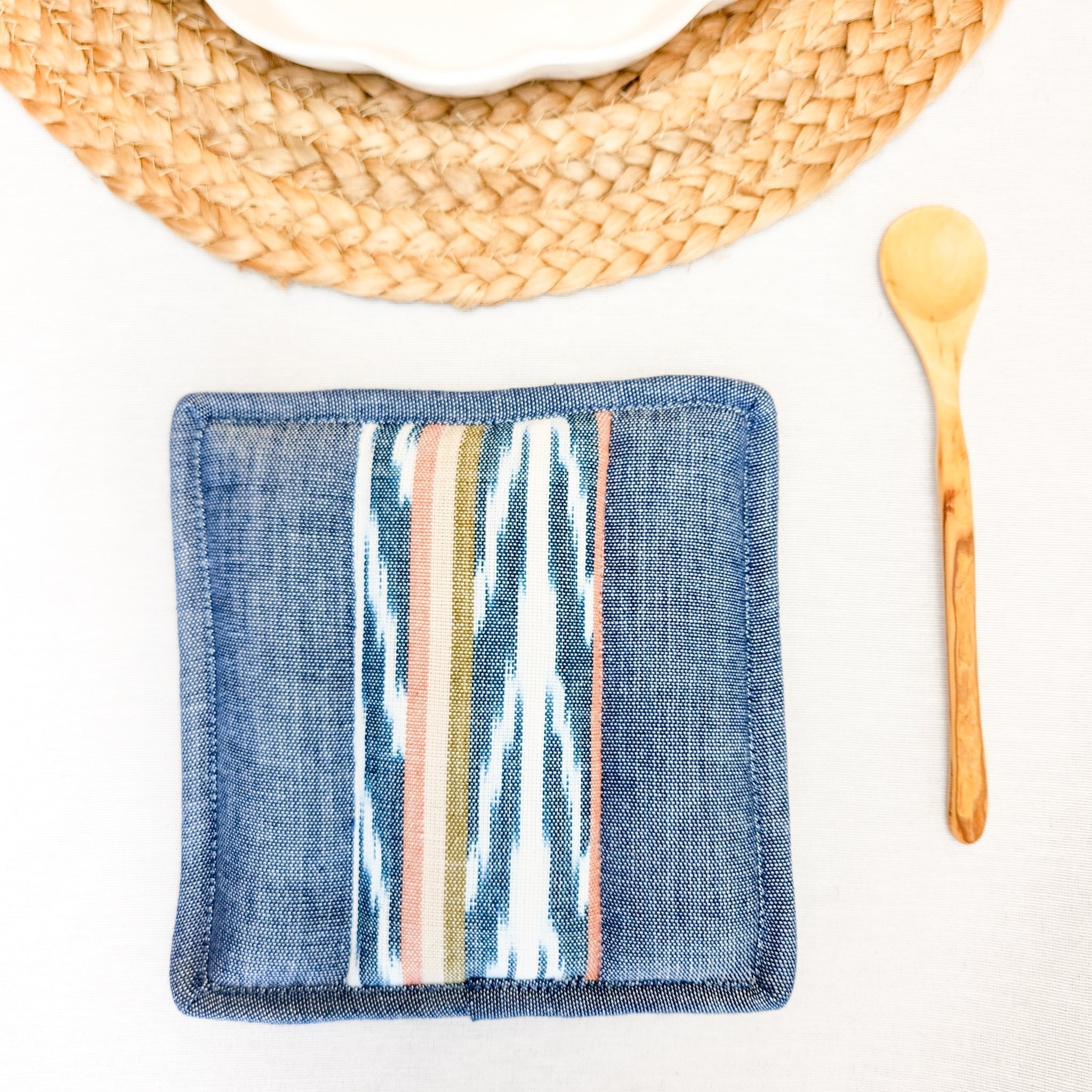 Square Cotton Pot Holder Kitchen-Linens La Vie Bien Square Cotton Pot Holder
