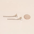 Square Crystal Bead Chain Stud Earrings by Oh Clementine
