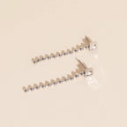 Square Crystal Bead Chain Stud Earrings by Oh Clementine
