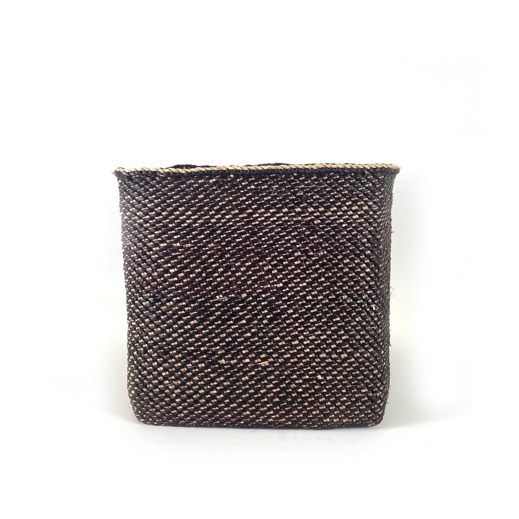 Square Light Black Iringa Basket La Vie Bien Square Light Black Iringa Basket