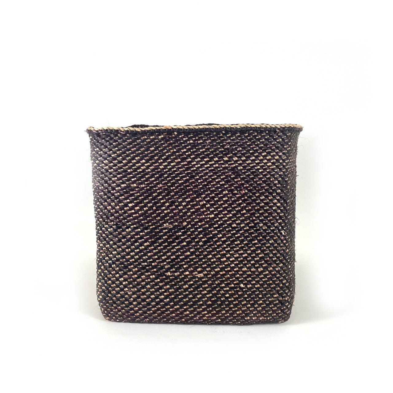 Square Light Black Iringa Basket La Vie Bien Square Light Black Iringa Basket