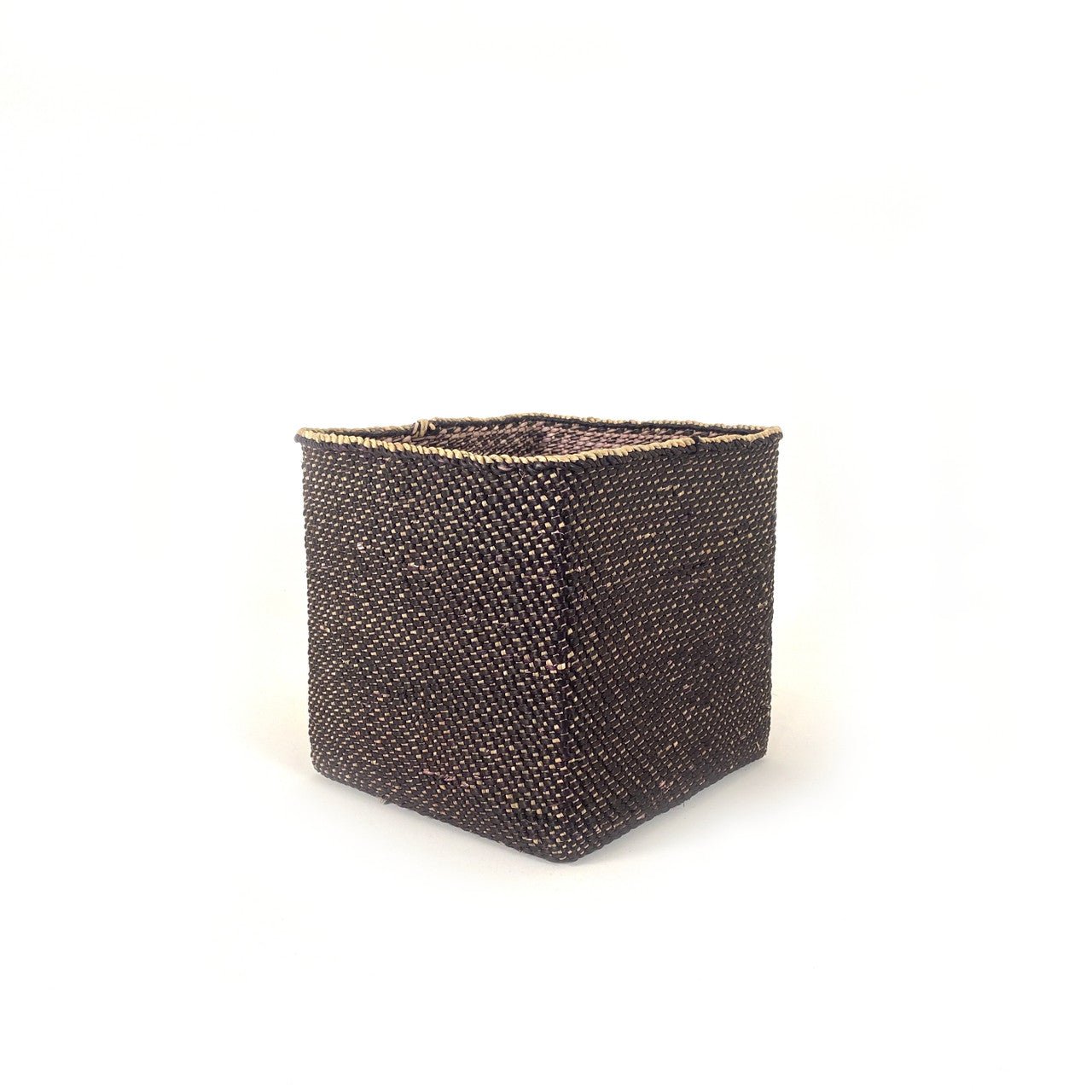 Square Light Black Iringa Basket La Vie Bien Square Light Black Iringa Basket
