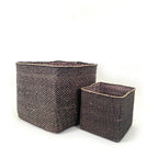 Square Light Black Iringa Basket La Vie Bien Square Light Black Iringa Basket