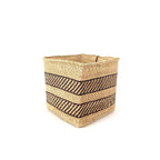 Square Natural w/ Black Stripe Iringa Basket La Vie Bien Square Natural w/ Black Stripe Iringa Basket