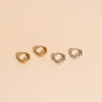 Squiggly Rounded Huggie Hoop Earrings by Oh Clementine