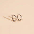 Squiggly Rounded Huggie Hoop Earrings by Oh Clementine