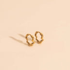 Squiggly Rounded Huggie Hoop Earrings by Oh Clementine