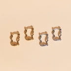Squiggly Rounded Huggie Hoop Earrings by Oh Clementine