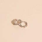 Squiggly Rounded Huggie Hoop Earrings by Oh Clementine
