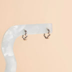 Squiggly Rounded Huggie Hoop Earrings by Oh Clementine