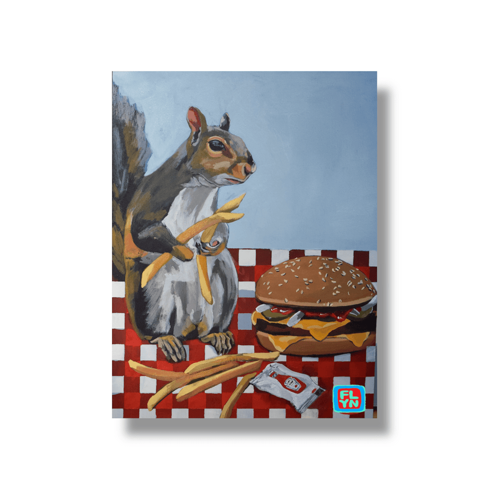 Squirrel Burger Sticker by FLYNhats