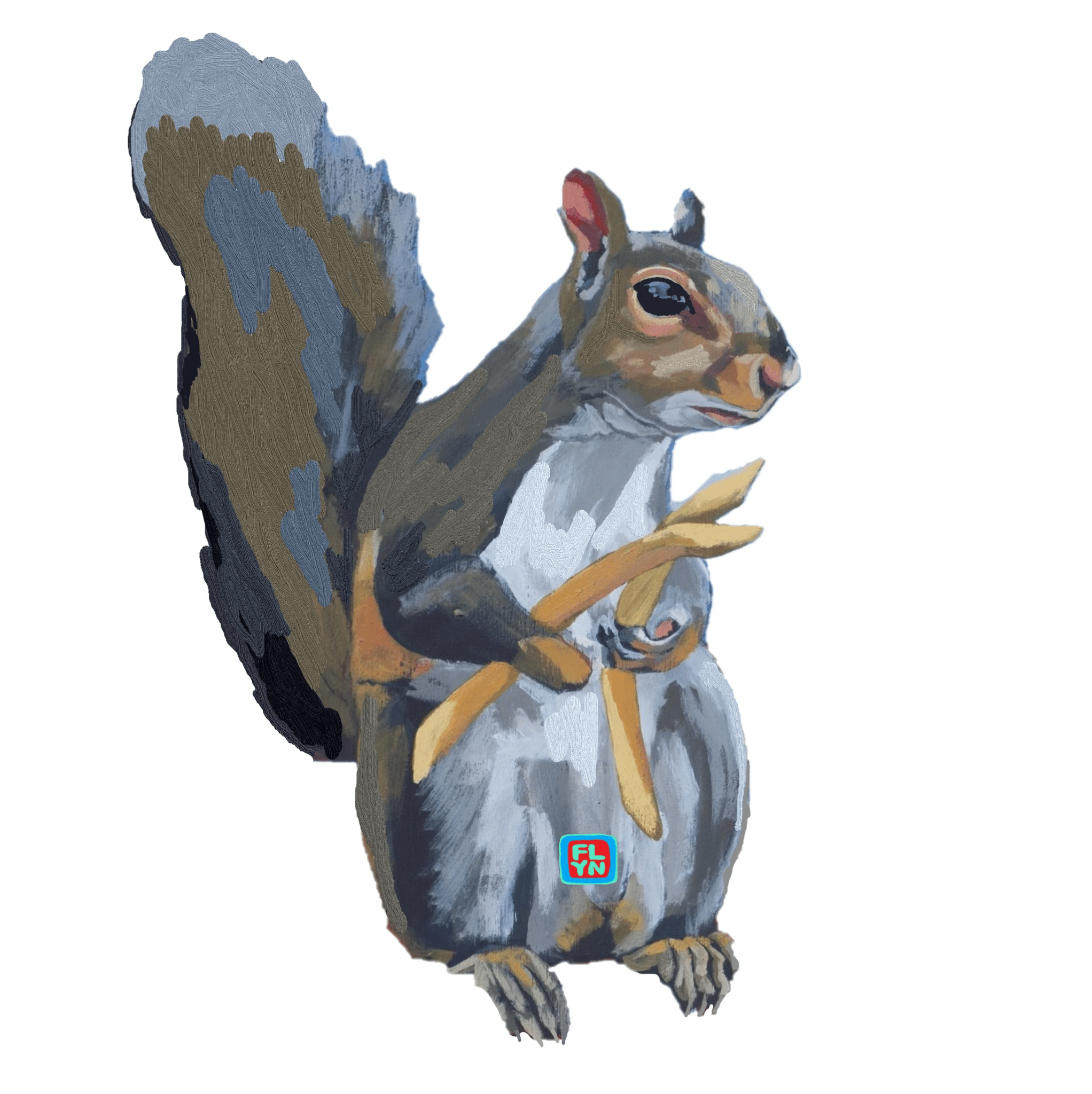 Squirrel Fries Cut Out Sticker by FLYNhats