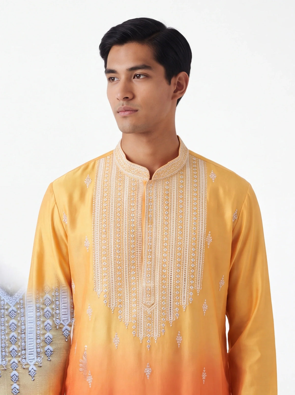 2103 - Dual shade orange kurta set