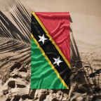 St. Kitts and Nevis Flag Beach Towel Beach Towel (Generic Brand) La Vie Bien St. Kitts and Nevis Flag Beach Towel