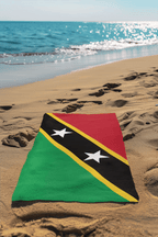 St. Kitts and Nevis Flag Beach Towel Beach Towel (Generic Brand) La Vie Bien St. Kitts and Nevis Flag Beach Towel