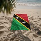 St. Kitts and Nevis Flag Beach Towel Beach Towel (Generic Brand) La Vie Bien St. Kitts and Nevis Flag Beach Towel