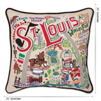 St. Louis Hand - Embroidered Pillow by CatStudio Pillows La Vie Bien St. Louis Hand - Embroidered Pillow by CatStudio