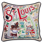 St. Louis Hand - Embroidered Pillow by CatStudio Pillows La Vie Bien St. Louis Hand - Embroidered Pillow by CatStudio