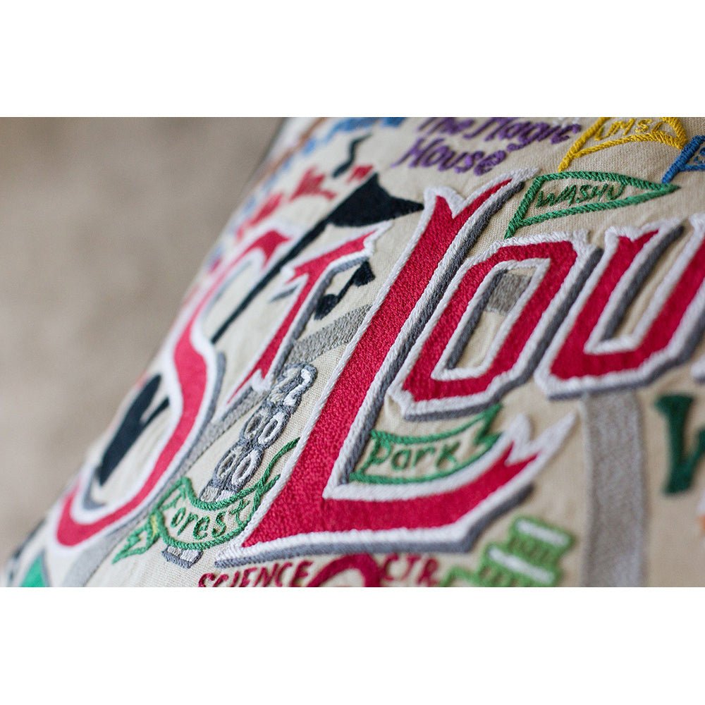 St. Louis Hand - Embroidered Pillow by CatStudio Pillows La Vie Bien St. Louis Hand - Embroidered Pillow by CatStudio