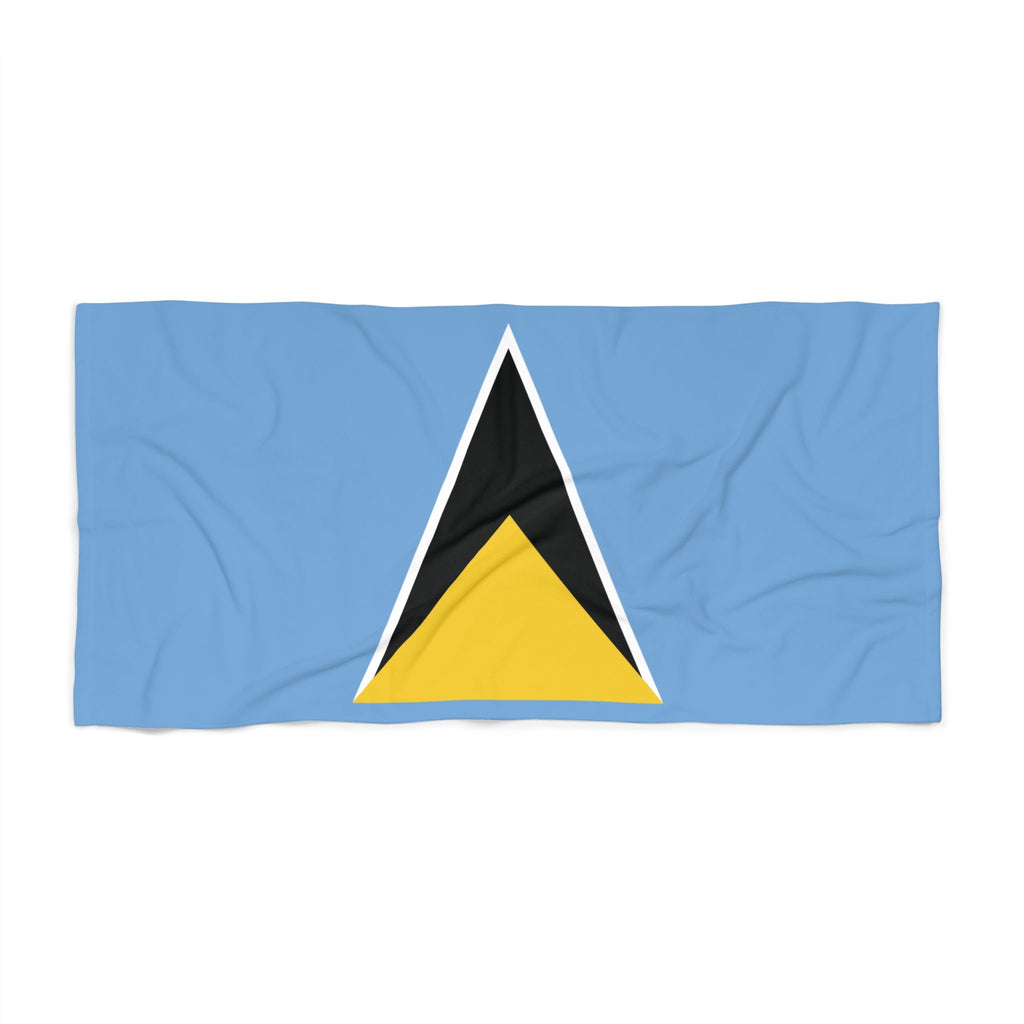 St. Lucia Flag Beach Towel Beach Towel (Generic Brand) La Vie Bien St. Lucia Flag Beach Towel