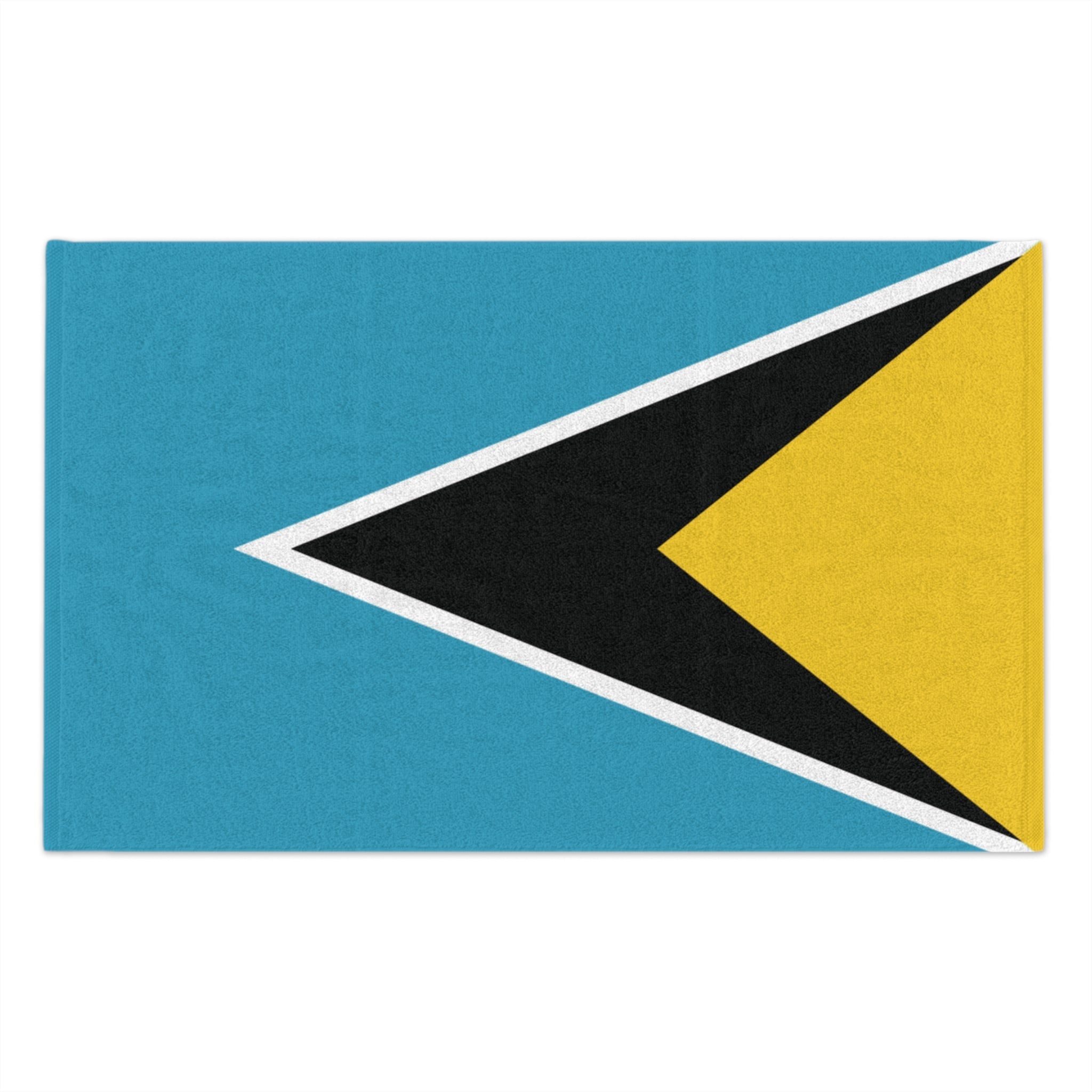 St Lucia Flag Rally Towel Rally Towel La Vie Bien St Lucia Flag Rally Towel