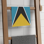 St Lucia Flag Rally Towel Rally Towel La Vie Bien St Lucia Flag Rally Towel