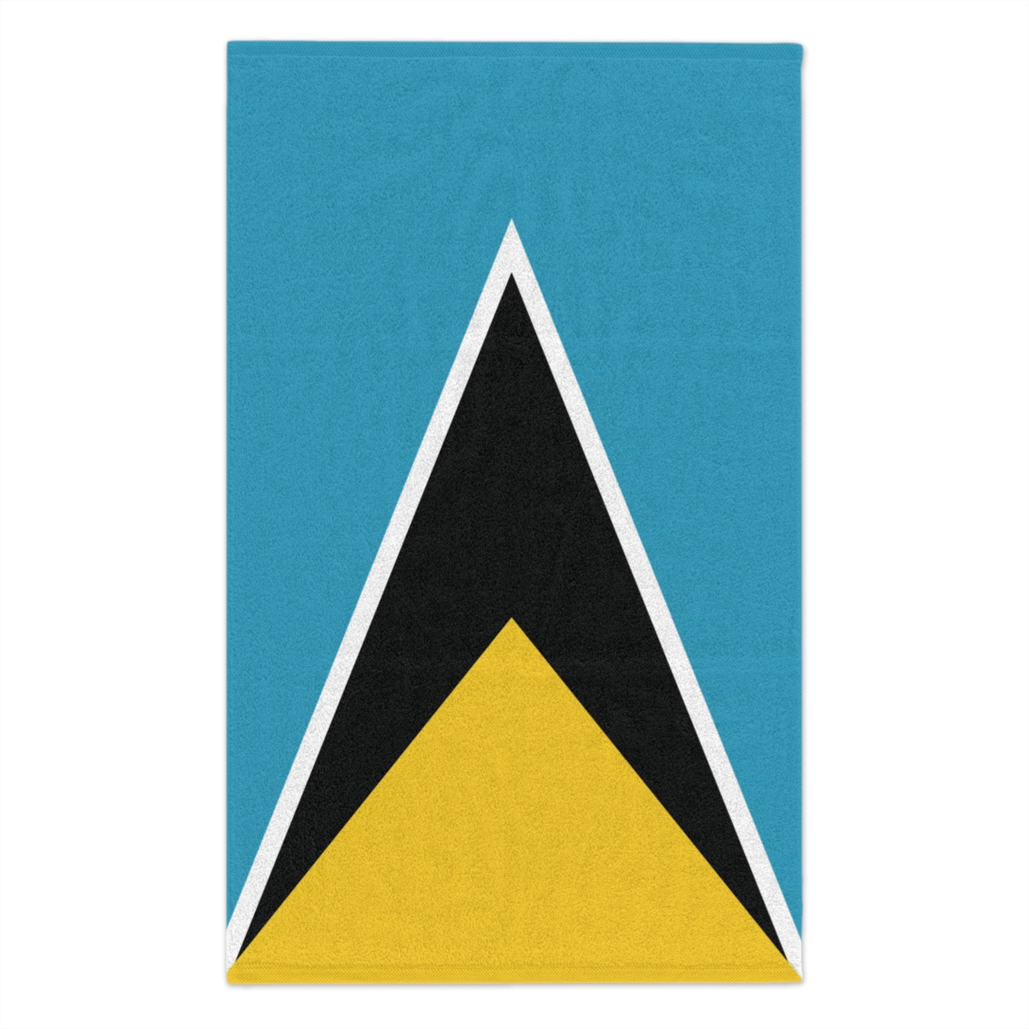 St Lucia Flag Rally Towel Rally Towel La Vie Bien St Lucia Flag Rally Towel