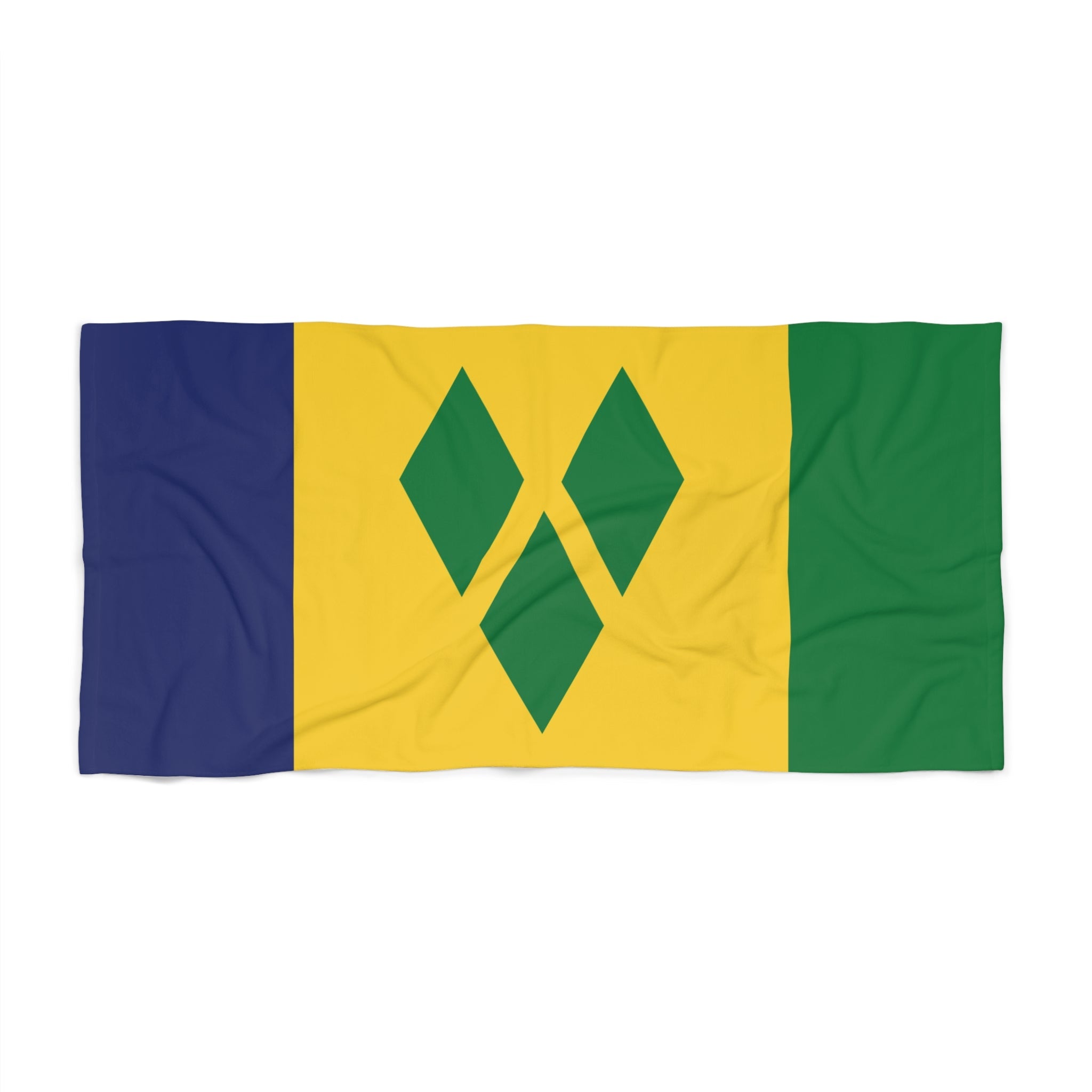 St. Vincent & The Grenadines Flag Beach Towel Beach Towel (Generic Brand) La Vie Bien St. Vincent & The Grenadines Flag Beach Towel