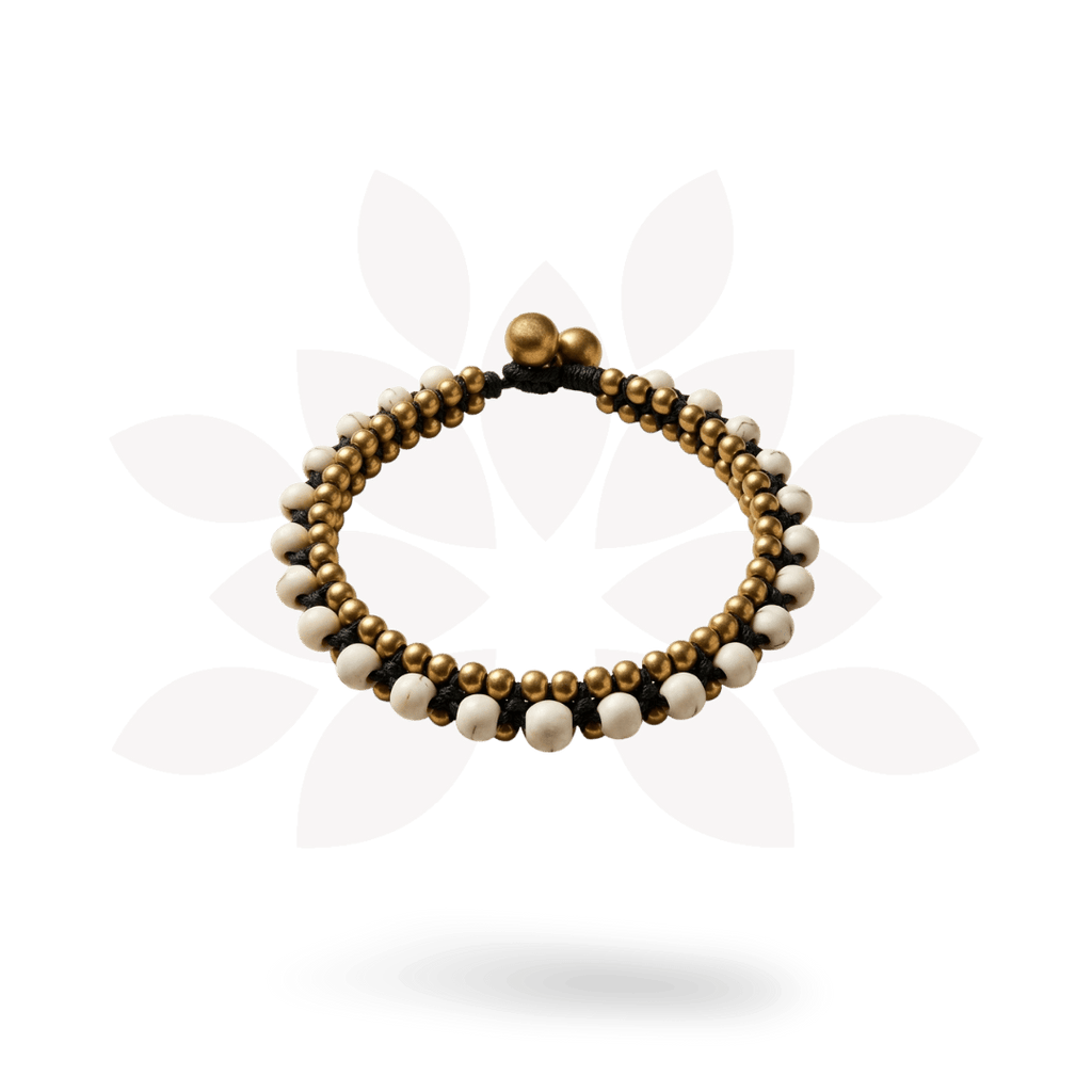 Stackable Bracelet with Brass Beads - Thailand Jewelry La Vie Bien Stackable Bracelet with Brass Beads - Thailand