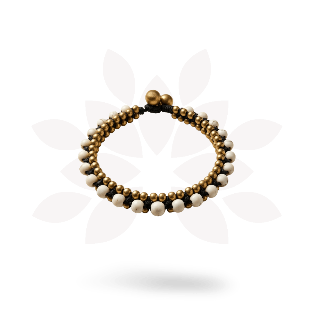 Stackable Bracelet with Brass Beads - Thailand Jewelry La Vie Bien Stackable Bracelet with Brass Beads - Thailand